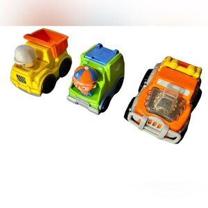 Little Tikes Lot of 3 Play Trucks Construction Trash Truck Monster Truck